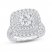 Multi-Diamond Engagement Ring 2 ct tw Round-cut 14K White Gold