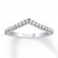 Leo Diamond Wedding Band 1/4 ct tw Round-cut 14K White Gold