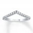 Leo Diamond Wedding Band 1/4 ct tw Round-cut 14K White Gold