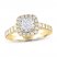 Leo Diamond Engagement Ring 1 ct tw Princess/Round 14K Two-Tone Gold