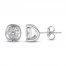 Diamond Solitaire Earrings 1/2 ct tw Round-cut 10K White Gold