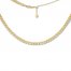 Curb Chain Choker Necklace 14K Yellow Gold 16" Adjustable