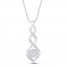 Diamond Necklace 1/10 ct tw Sterling Silver 18"