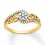 Diamond Ring 1/4 ct tw Round-cut 10K Yellow Gold