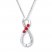 Diamond Infinity Necklace Lab-Created Rubies Sterling Silver