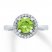 Peridot Ring Lab-Created White Sapphires Sterling Silver