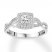 Diamond Engagement Ring 3/8 ct tw Princess/Round 10K White Gold