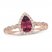 Neil Lane Garnet Engagement Ring 1/4 ct tw Diamonds 14K Rose Gold