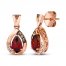 Le Vian Garnet Earrings 1/10 ct tw Diamonds 14K Strawberry Gold