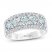 First Light Diamond Anniversary Ring 1-1/2 ct tw Princess/Round 14K White Gold