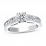 Diamond Engagement Ring 1-1/4 ct tw Round-cut 14K White Gold