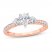 3-Stone Diamond Engagement Ring 1 ct tw Pear/Round 14K Rose Gold