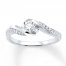 Diamond Engagement Ring 1/3 ct tw Round-cut 10K White Gold