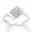 Diamond Promise Ring 1/6 ct tw Round-cut Sterling Silver