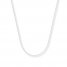 Cable Chain Necklace 14K White Gold 20" Length