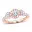 3-Stone Diamond Engagement Ring 1 ct tw Round-cut 14K Rose Gold
