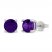 Amethyst Stud Earrings Sterling Silver