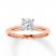 Solitaire Engagement Ring 3/4 Carat Diamond 14K Rose Gold