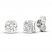 Diamond Solitaire Stud Earrings 5/8 ct tw Round-cut 10K White Gold