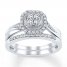 Diamond Bridal Set 1/3 ct tw Round-cut 10K White Gold