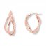 Twisted Hoop Earrings 14K Rose Gold