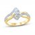Diamond Engagement Ring 5/8 ct tw Marquise/Round 14K Yellow Gold