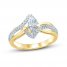 Diamond Engagement Ring 5/8 ct tw Marquise/Round 14K Yellow Gold