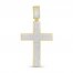 Men's Diamond Cross Pendant 1/2 ct tw Round-cut 10K Yellow Gold