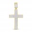 Men's Diamond Cross Pendant 1/2 ct tw Round-cut 10K Yellow Gold