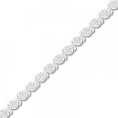Diamond Bracelet 1/4 ct tw Sterling Silver 7.25"