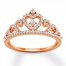 Diamond Tiara Ring 1/4 ct tw Round-cut 10K Rose Gold