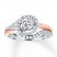 Diamond Engagement Ring 1 ct tw Round-cut 14K Two-Tone Gold