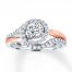 Diamond Engagement Ring 1 ct tw Round-cut 14K Two-Tone Gold