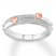 Diamond Message Ring 1/8 ct tw Sterling Silver/10K Rose Gold