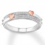 Diamond Message Ring 1/8 ct tw Sterling Silver/10K Rose Gold
