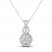 Diamond Necklace 1/2 ct tw Round-cut 10K White Gold 18"