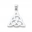 Trinity Charm 14K White Gold