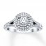 Radiant Reflections Diamond Engagement Ring 7/8 ct tw 14K Gold