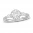 Neil Lane Premiere Diamond Engagement Ring 1-3/8 ct tw Round/Pear 14K White Gold