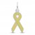 Ribbon Charm Yellow Enamel Sterling Silver