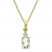 Aquamarine and Diamond Accent Necklace 10K Yellow Gold