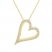 Diamond Heart Necklace 1/4 ct tw Round-cut 10K Yellow Gold 18"