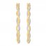Diamond Twist Hoop Earrings 1/2 ct tw Round-cut 10K Yellow Gold