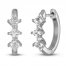 Diamond Hoop Earrings 1/2 ct tw Princess-cut 10K White Gold
