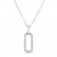 Diamond Paperclip Necklace Sterling Silver 18"