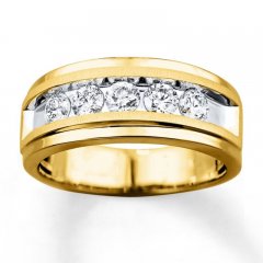 Men's Diamond Ring 1 ct tw Round-cut 10K Yellow Gold