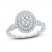 Diamond Engagement Ring 1/2 ct tw Round-cut 10K White Gold