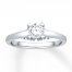 Diamond Engagement Ring 1/2 ct tw Round-cut 14K White Gold