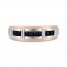 Men's Black Diamond Wedding Band 1/4 ct tw Round-cut 10K Two-Tone Gold