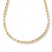 Men's Square Cage Link Necklace 10K Two-Tone Gold 22" Length